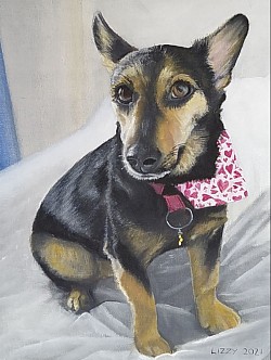 Dog oil paintings