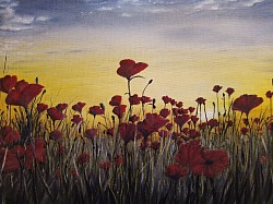 Poppy's in a sunset £900.00